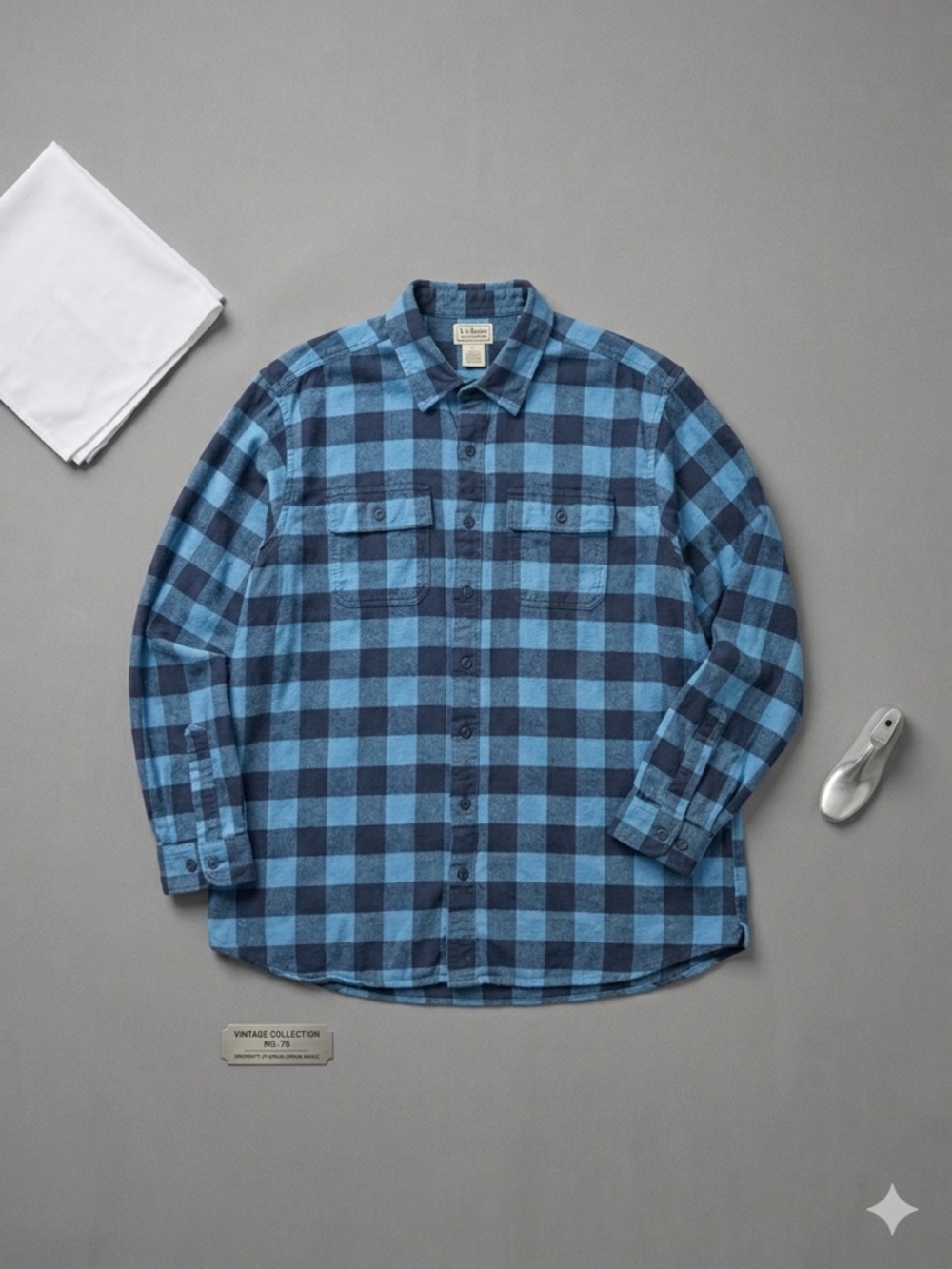 L.L. Bean Blue Buffalo Check Button-Down Shirt